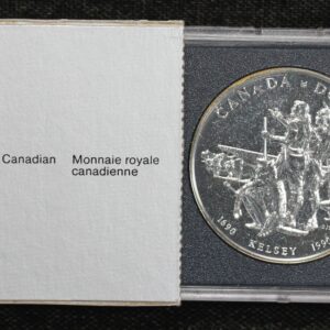 1990 Canada Henry Kelsey 300th Anniversary Silver $1 KM# 170 48GM