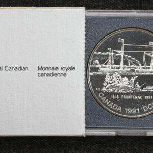 1991 Canada Steamboat Frontenac Commemorative Silver $1 KM# 179 4G6E