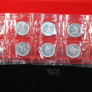 1991 Silver Maple Leaf OGP 10 Coin Set Canada $5 4VWA