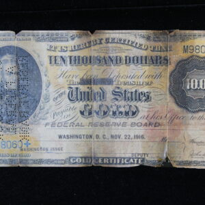 Series 1900 $10,000 Gold Certificate Fr. 1225 KL-10796 November 22, 1916 4O8R