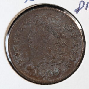 1809 Classic Head Half Cent (1/2C) Porous 45 Degree Rotated Die 4GIN