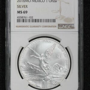 2016 Mexico Silver 1 Onza Libertad NGC MS69 KM# 639 40R4