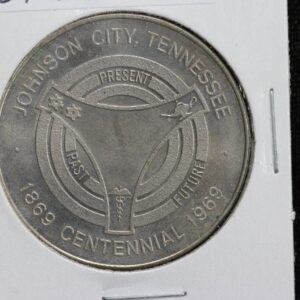 1969 Johnson City Tennessee Centennial Commemorative Medal 40SO