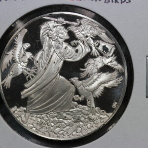 1975 Saint Patrick Defeats the Demon Birds Silver Franklin Mint 4101