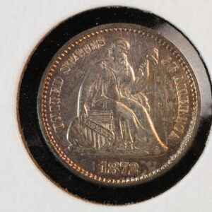 1872 Seated Half Dime Old Cleaning 4GJA