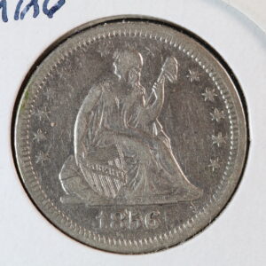 1856 Seated Quarter Old Light Cleaning 4VYA