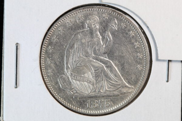 1875 Seated Half Dollar AU 4VY8
