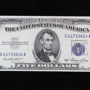 1953 $5 Silver Certificate Fr. 1655 C41733614A CU 4GGJ