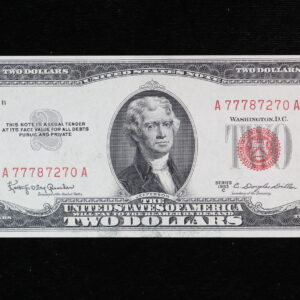 1953C $2 United States Note (Legal Tender) Fr. 1512 A77787270A CU 4VD7