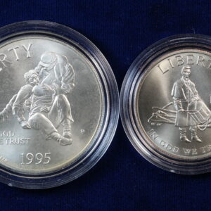 1995-SP Civil War Battlefield Preservation 2 Coin Uncirculated Set OGP 4GMP