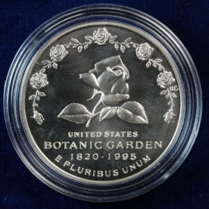 1997-P Flower U.S. Botanic Garden Silver Uncirculated Dollar OGP 4GMT
