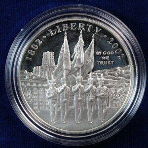 2002-W United States Military Academy West Point NY Proof Silver Dollar OGP 4GMS