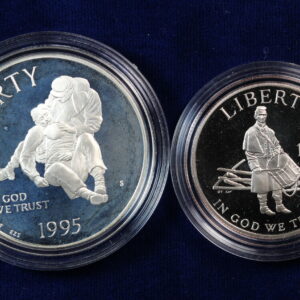 1995-SS Civil War Battlefield Preservation Proof 2 Coin Set OGP 4GMR