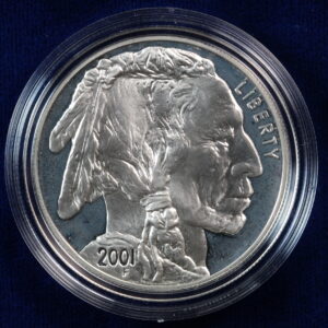 2001-P American Buffalo Silver Proof Dollar OGP4OCL