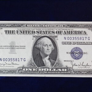 1935D Narrow $1 Silver Certificate Fr.1613N N00355817G CU 4W2P