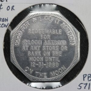 1961 Regency Coin & Stamp 5 Cent 1 Astron Trade Token Red River Ex. PB-571 4VZI