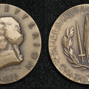 1962 Thomas Jefferson Great Americans NY University Bronze Medal 414H