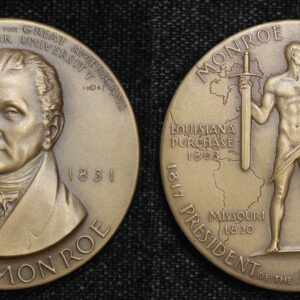 1967 James Monroe Hall of Fame Great Americans NY University Bronze Medal 48U7