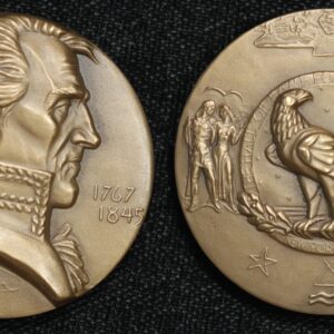 1973 Andrew Jackson Hall Fame Great Americans NY University Bronze Medal 4O9Q