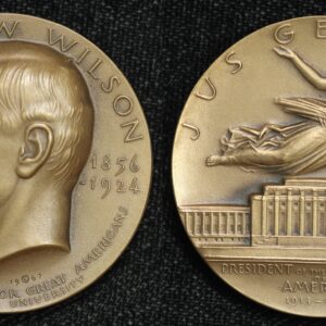 1967 Woodrow Wilson Hall Fame Great Americans NY University Bronze Medal 4GJY