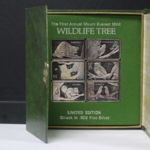 1974 First Annual Mount Everest Mint Wildlife Tree six .999 Silver 1oz Bars 415T