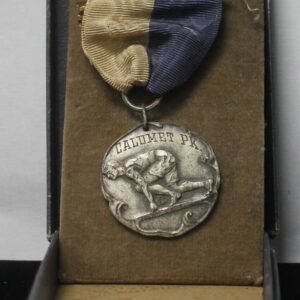 1932 Calumet Park Chicago 50 Yard Dash Medal in Box The Trophy Shop 48VH
