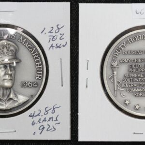 1964 Douglas MacArthur Sterling Silver Medal 48S7