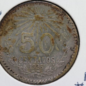 1925 Mexico 50 Centavos Silver 4GHI
