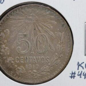 1917 Mexico 50 Centavos Silver KM# 445 4VX2