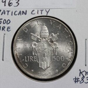 1963 Vatican City 500 Lire Silver 48U3