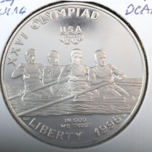 1996-P Proof Olympic Rowing Silver Dollar GEM DCAM 4W5G