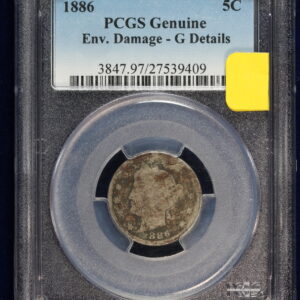 1886 Liberty Nickel PCGS Genuine Enviromental Damage - G Details 4OFY