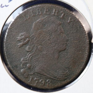 1798 Draped Bust Large Cent Style 2 Hair Porous 490N