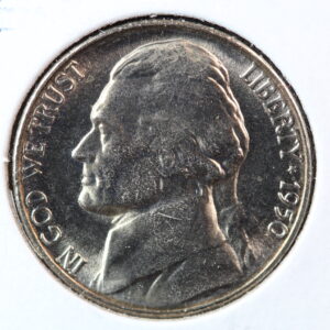 1950 Jefferson Nickel Split Reverse Die BU 4184
